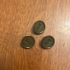 YSL set of 3 buttons, vintage, authentic